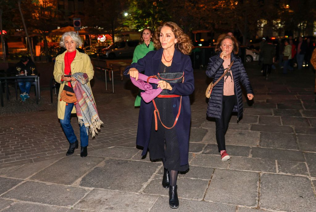 Ana Belén llega al concierto de Víctor Manuel en el Teatro Real de Madrid. 16 de noviembre de 2024