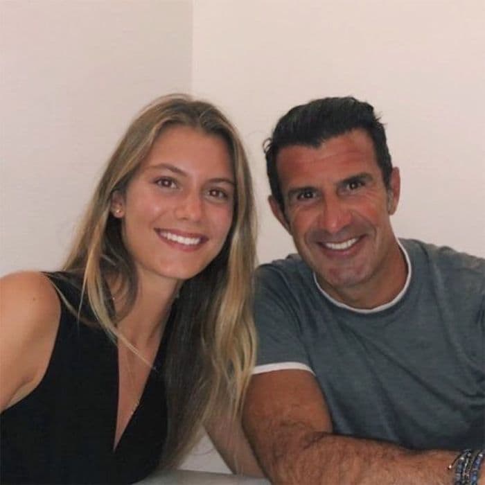 Luis Figo con su hija Martina