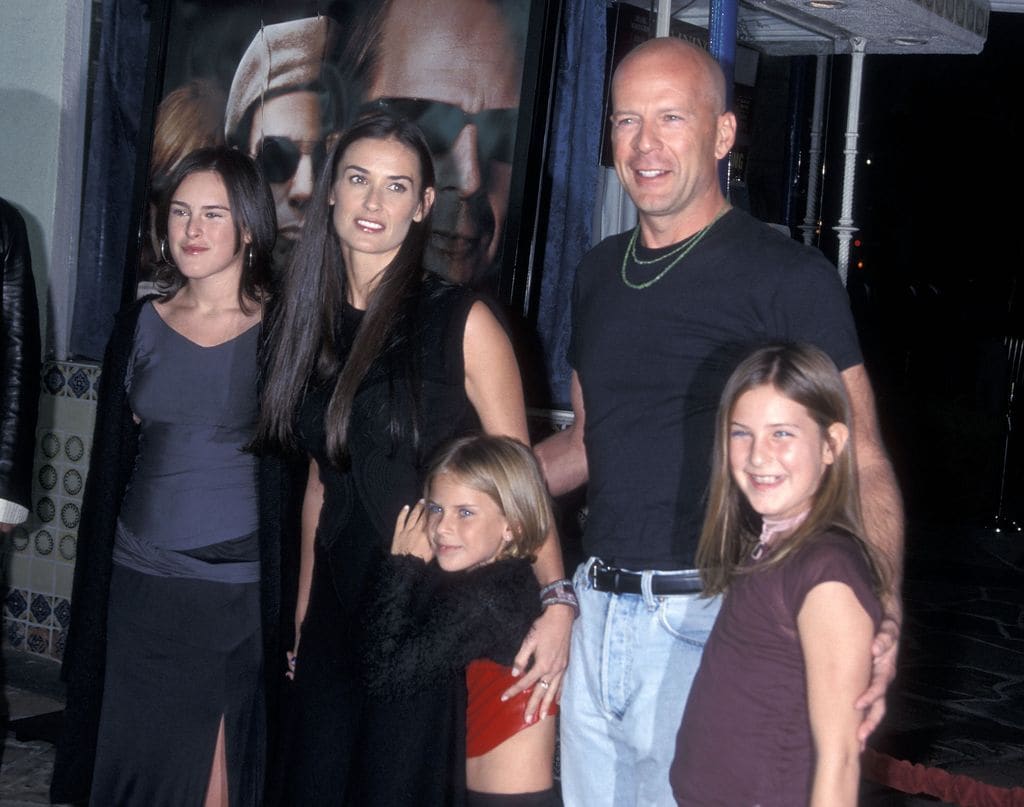 Demi moore y Bruce willis y sus hijos