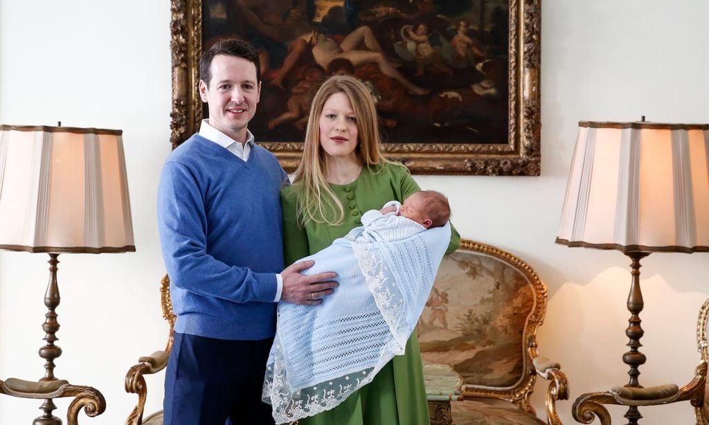 Prince Philip Of Serbia And Wife Danica Marinkovic Present Newborn Son Stefan In Belgrade