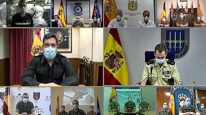 Videoconferencia con motivo del Día de las Fuerzas Armadas