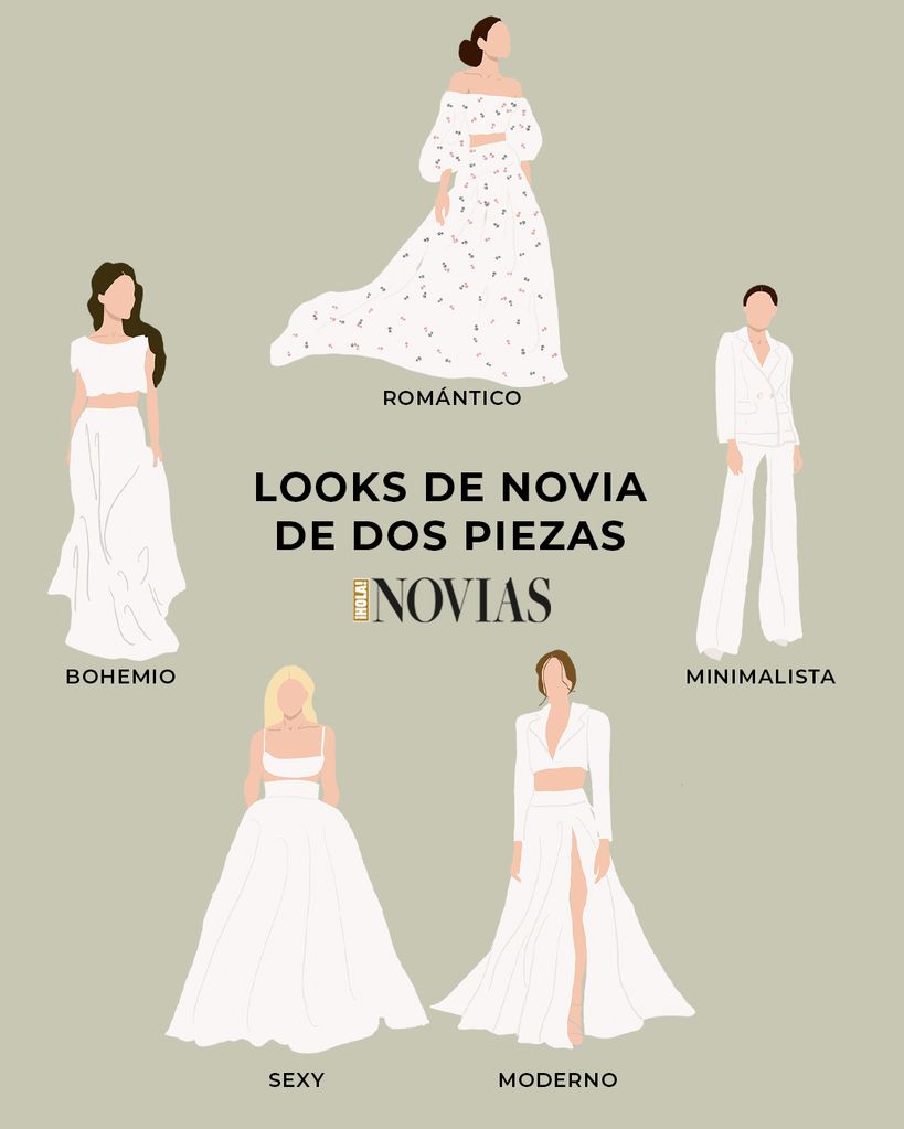 Vestidos de novia de dos piezas