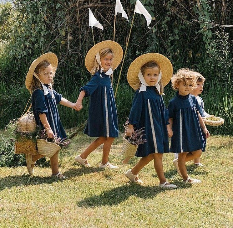 Niños de arras originales sombrero paja