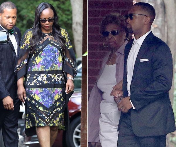 La tía de Bobbi Kristina, Pat Houston, visitaba la funeraria seria y cabizbaja
