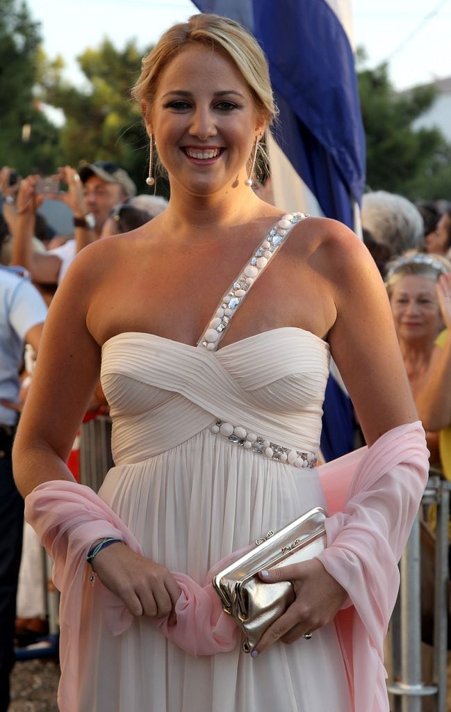 Theodora de Grecia en la boda de su hermano Nicolas de Grecia 