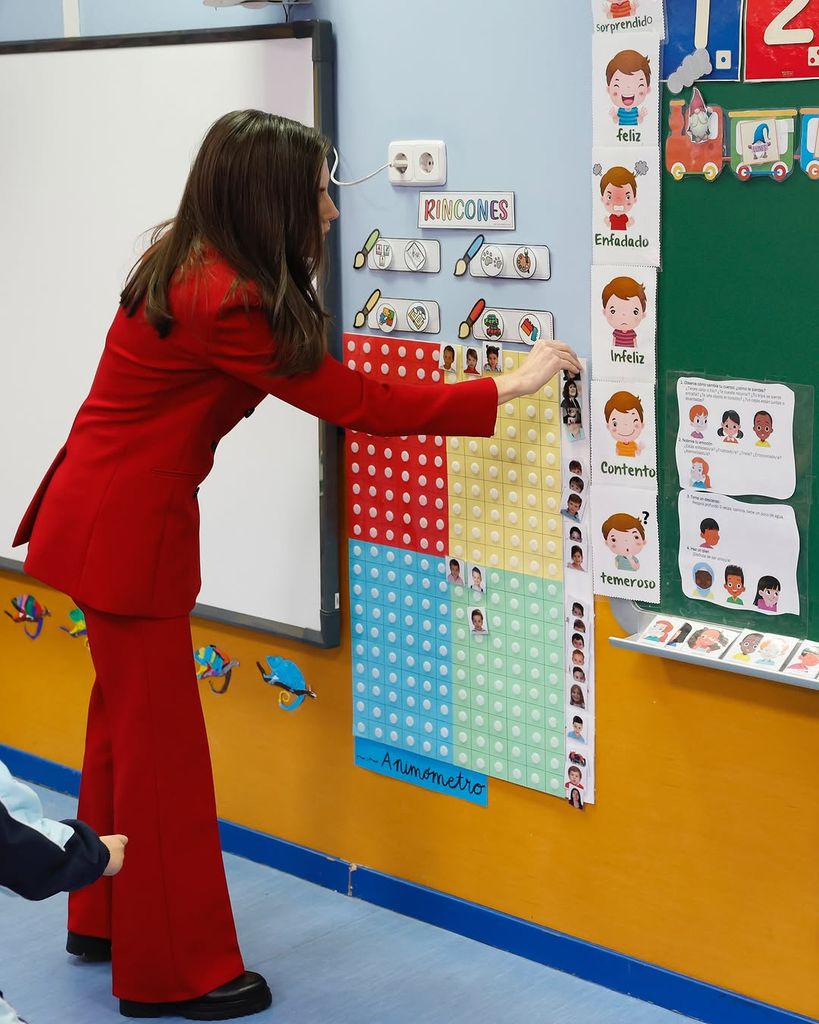 Reina Letizia en el colegio madrileño Cortes de Cádiz