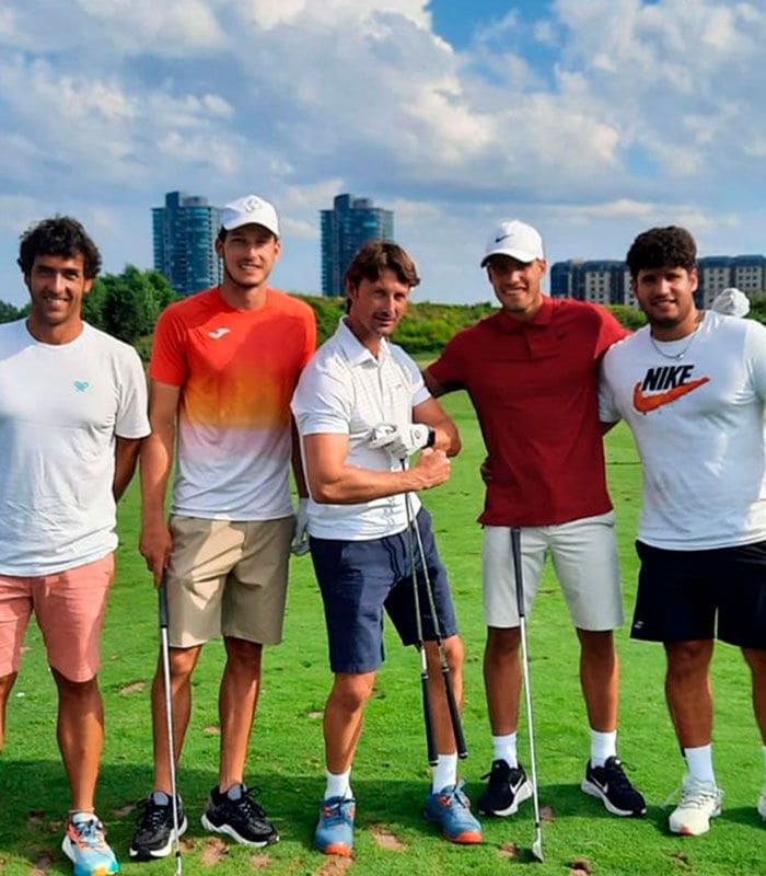 Juan Carlos Ferrero, Carlos Alcaraz y Álvaro Alcaraz