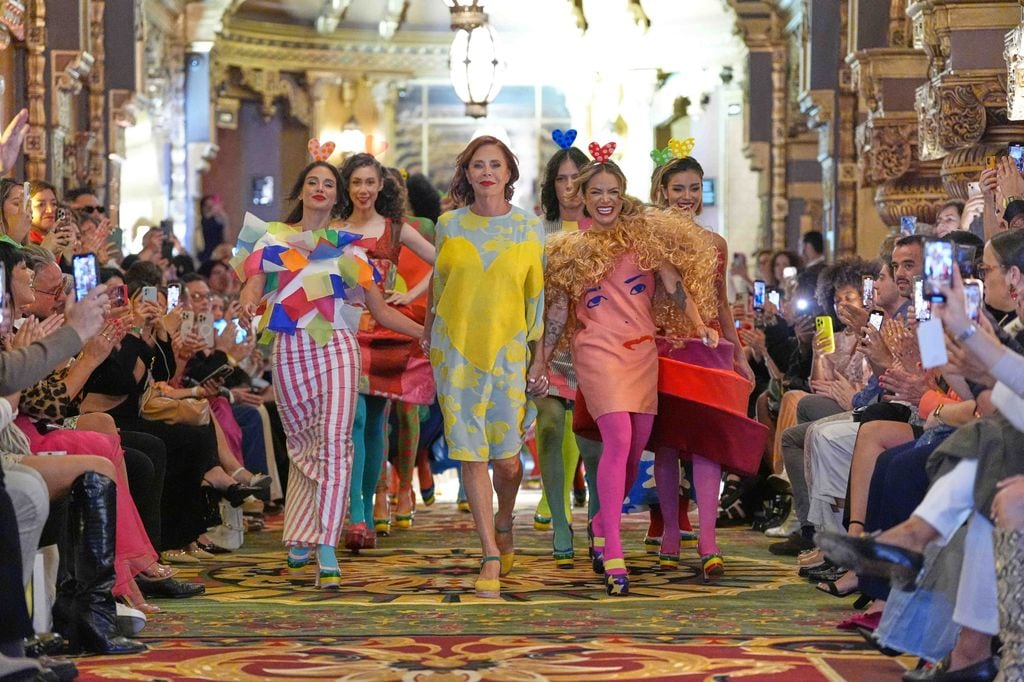 Ágatha Ruiz de la Prada durante su desfile en Nueva York en septiembre de 2024