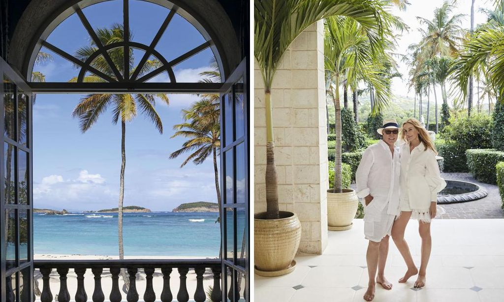 
Tommy y Dee Hilfiger nos dan la bienvenida a ‘Palm Beach’, su residencia en Mustique, que de una vieja caseta de playa se convirtió en lo que es hoy: una lujosa villa con magníficos jardines, bosques de palmeras y piedra azul. Arriba, una de las terrazas que da a la espectacular playa de arena blanca que se encuentra frente a la casa.
