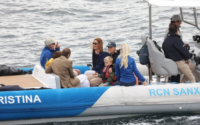 Rey Juan Carlos en Sanxenxo con la infanta Margarita y MAría Zurita