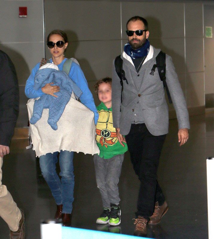  Natalie Portman y Benjamin Millepied con sus hijos