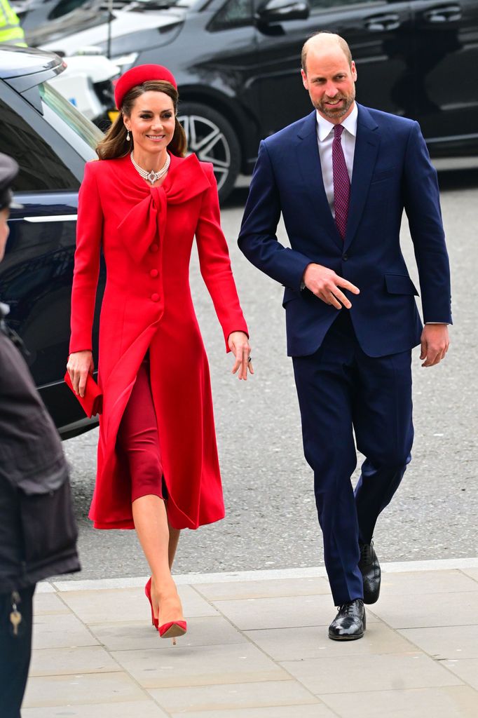 Kate Middleton y el príncipe Guillermo en la Abadía de Westminster por el día de la Commonwealth 2025