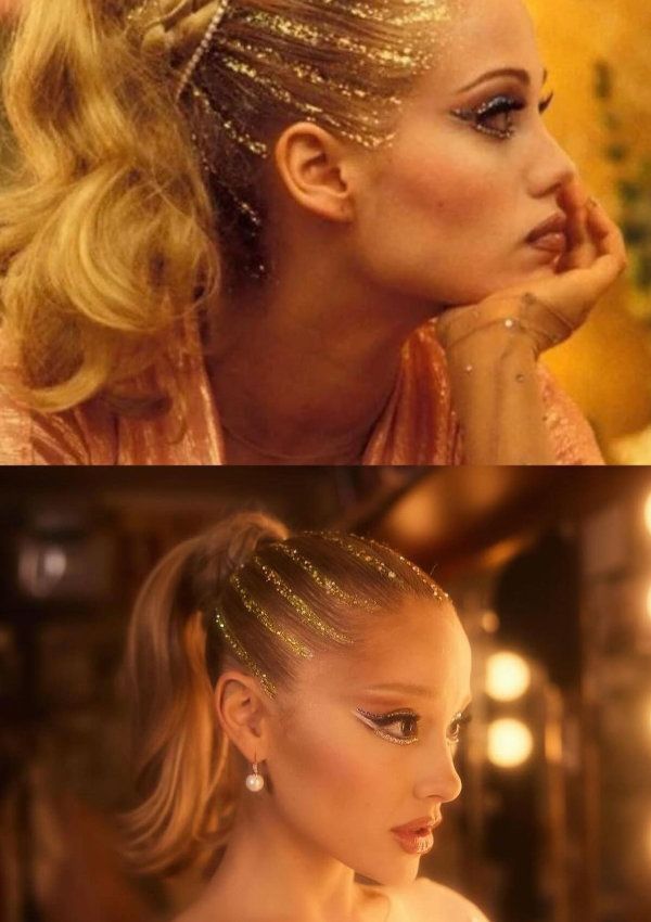 Ariana Grande caracterizada como Nomi Malone de 'Showgirls'