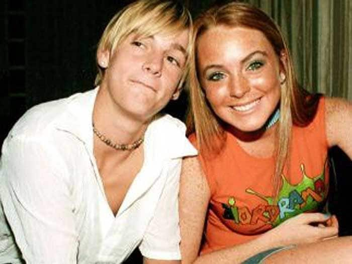 Aaron Carter y Lindsay Lohan 