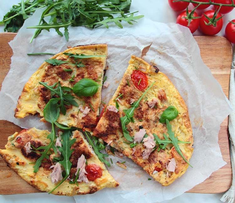 Tortilla de atún y verduras