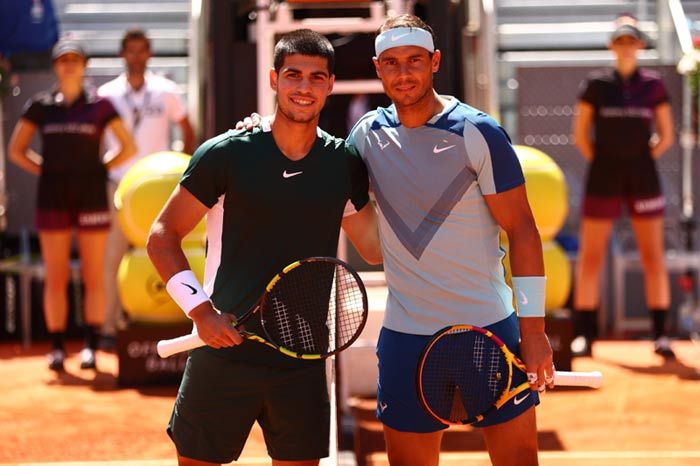 Carlos Alcaraz y Rafa Nadal 