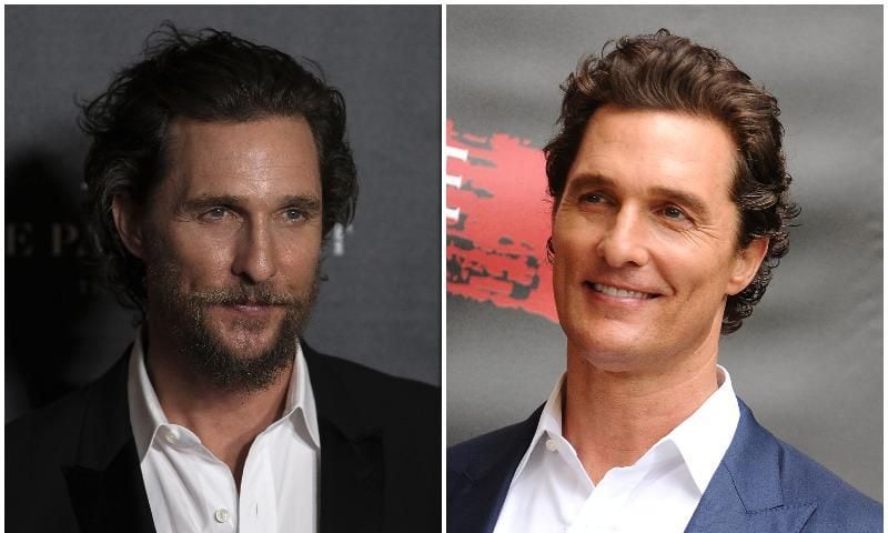 matthew mcconaughey hairy clean face