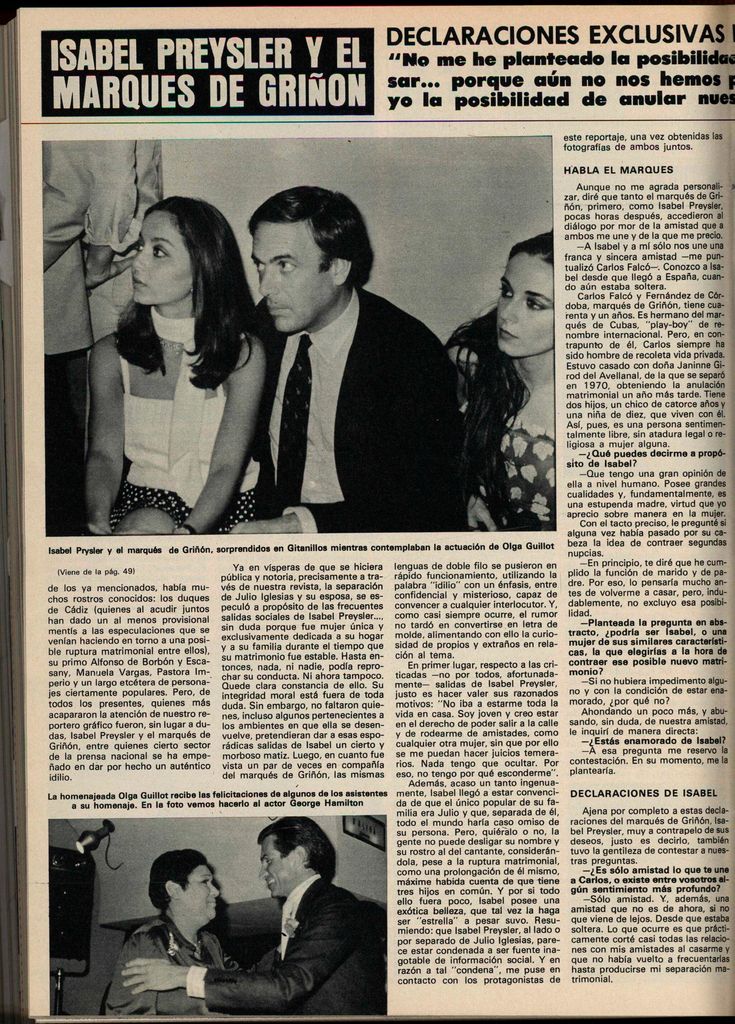 Isabel Preysler y Carlos Falcó H+