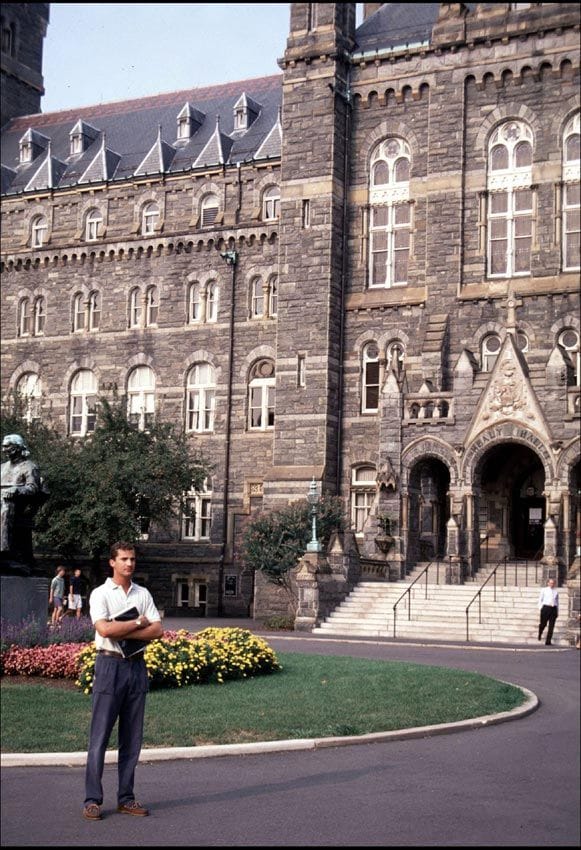 Don Felipe, en Georgetown, donde estudió un master en relaciones internacionales