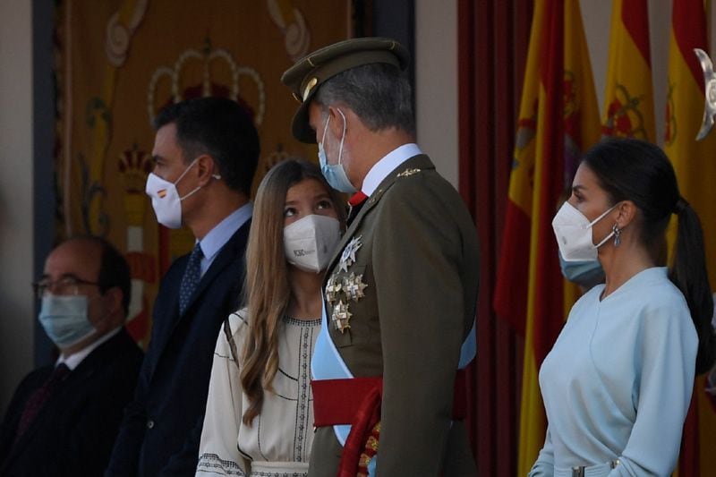 La infanta Sofía en el desfile del 12 de octubre