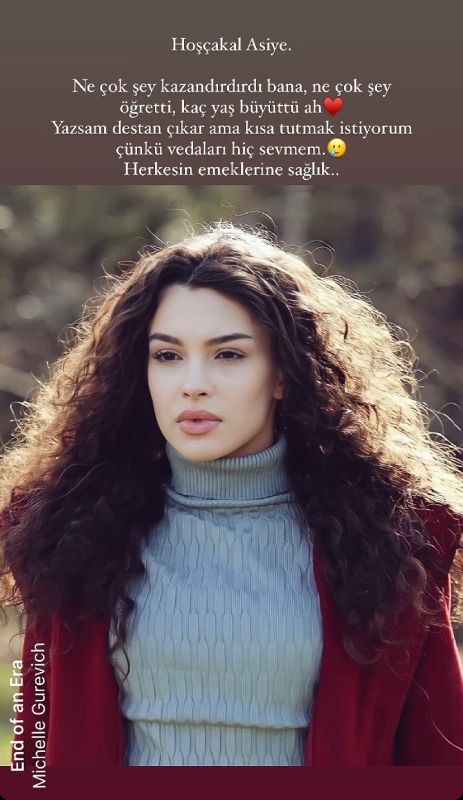 'Hermanos': Su Burcu Yazgi Coşkun se ha despedido con mucho cariño de ASiye, el personaje que le ha dado todo