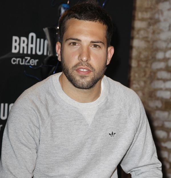 Jordi Alba durante un acto publicitario 
