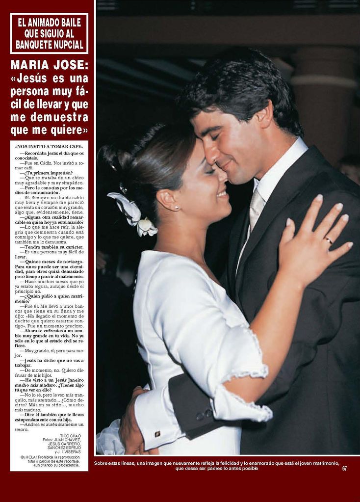 Boda Jesulín de Ubrique y María José Campanario 2002 ¡HOLA!