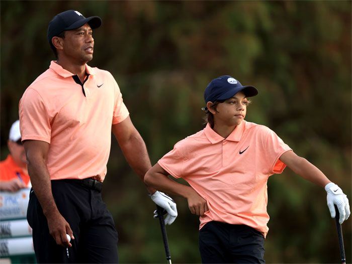 Tiger Woods y su hijo Charlie