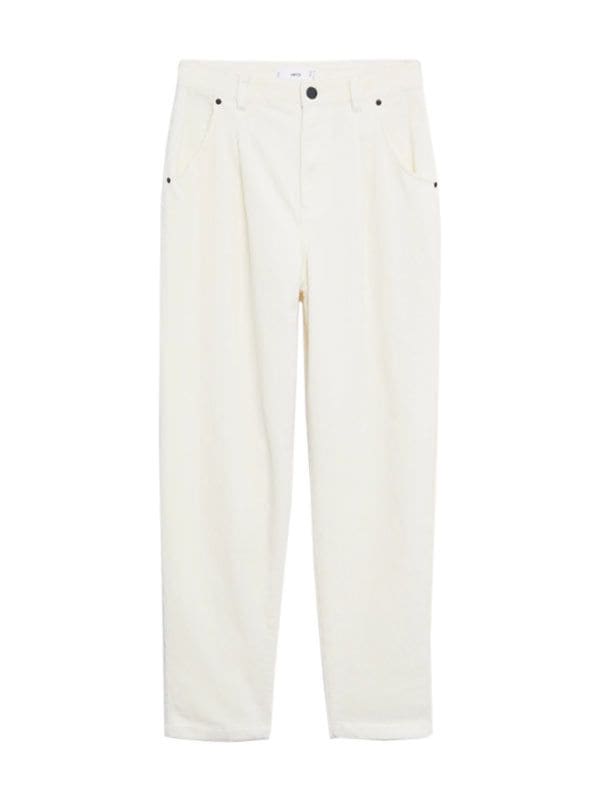 pantalon blanco mango