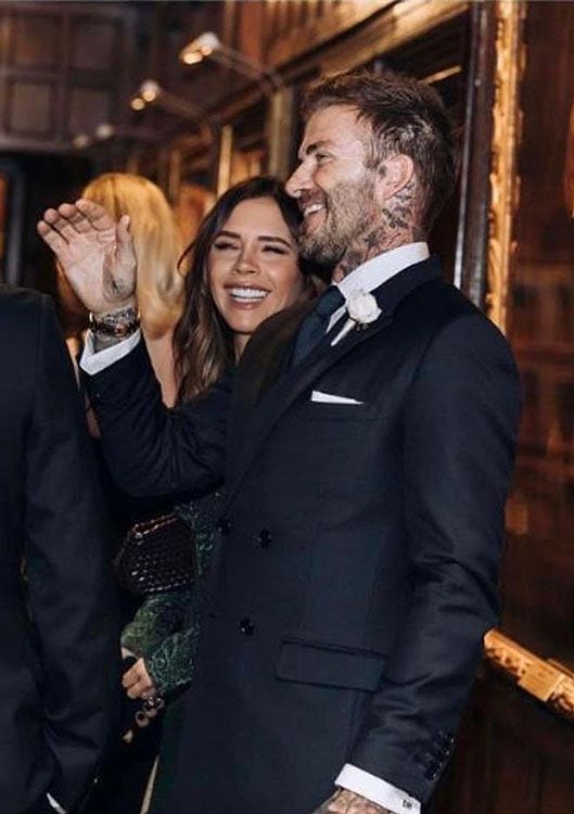 Imagen de David y Victoria Beckham en la boda de su hijo 