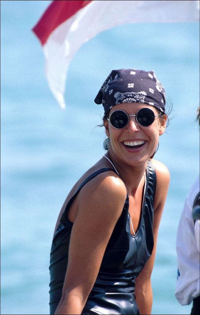 Carolina de Mónaco en Saint Tropez 1988