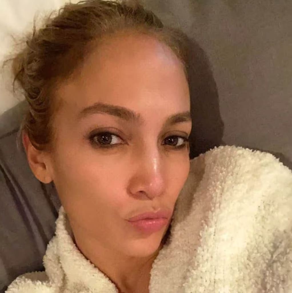 Jennifer Lopez sin maquillaje