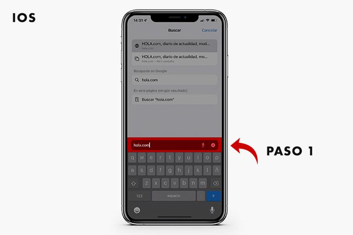 Acceso directo Hola.com ios