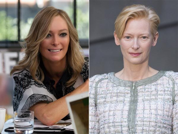 La impresionante transformación de Tilda Swinton para su nueva película Trainwreck © Universal 
