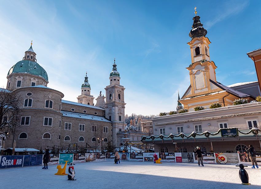 patinaje mozartplatz in salzburga