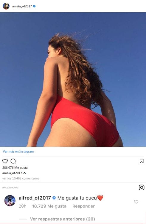 El comentario de Alfred a la foto más sexi de Amaia