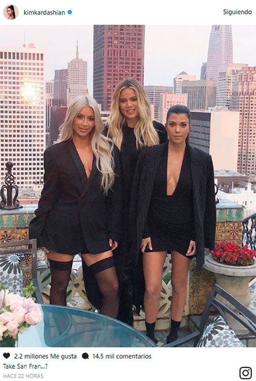 kim khloe y kourtney kardashian en san francisco instagram