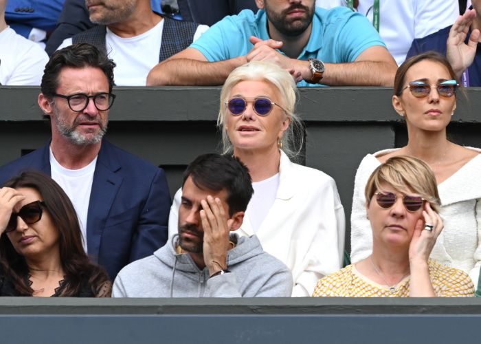 Hugh Jackman y Deborra-Lee en Wimbledon