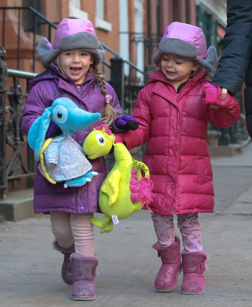 Marion y Tabitha, hijas de Sarah Jessica Parker, en Nueva York en diciembre de 2013