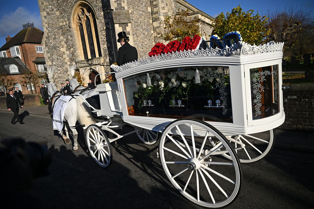 El coche de caballos en el que han llegado los restos mortales de Liam Payne