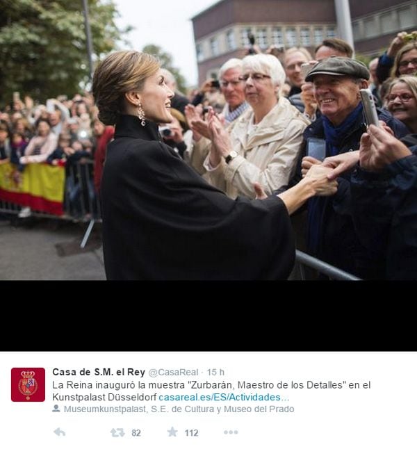 Doña Letizia acaparó con su presencia la atención de varios grupos de ciudadanos españoles que se concentraron a la entrada del museo. Hay que destacar que en Renania del Norte-Westfalia residen unos 40.000 españoles, y que fue el lugar de destino de la gran oleada de inmigración española de los años 60 y 70 del pasado siglo
