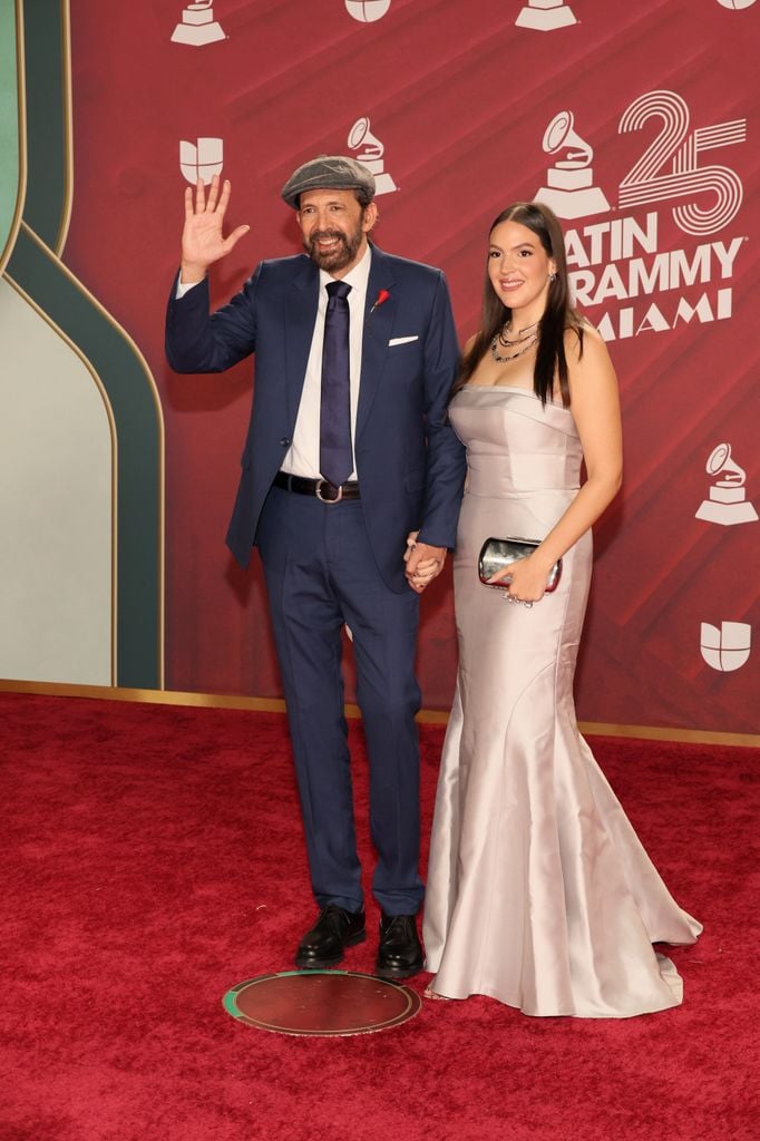 Juan Luis Guerra y Paulina Guerra en la 25 edición de los Premios Grammy Latinos. 14 de noviembre de 2024. Miami