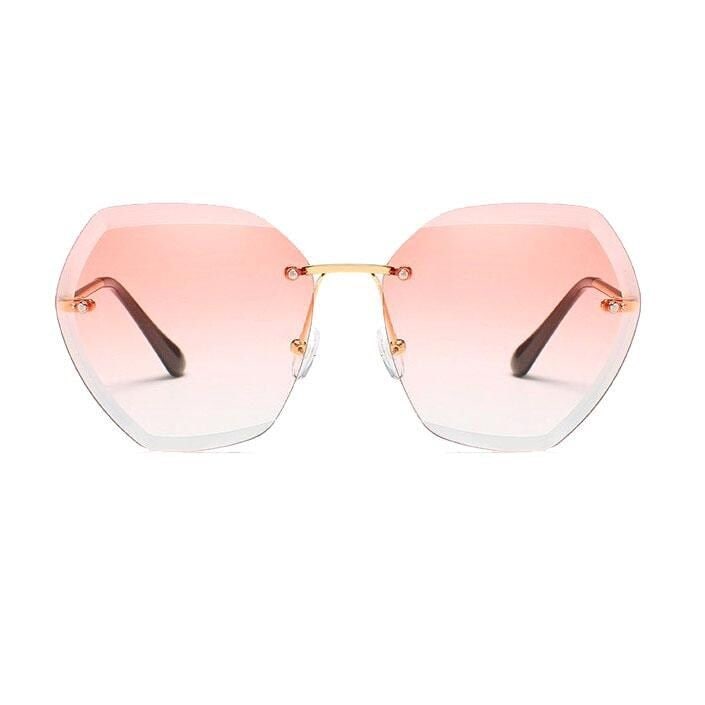 sunglasses ideales para rostros alargados evantikk vintage retro pink shade hexagonal oversized womens sunglasses women de tiarableu