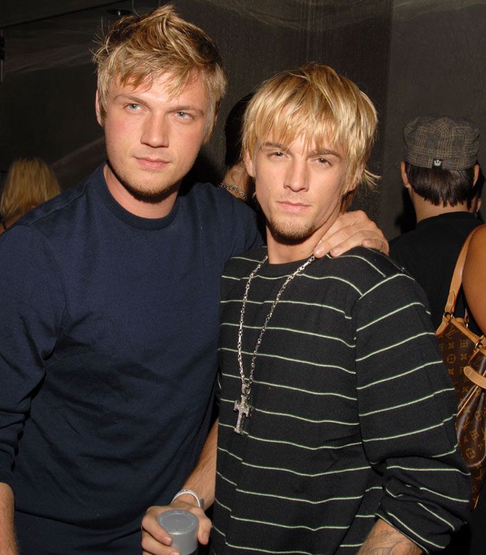 Aaron Carter con su hermano Nick