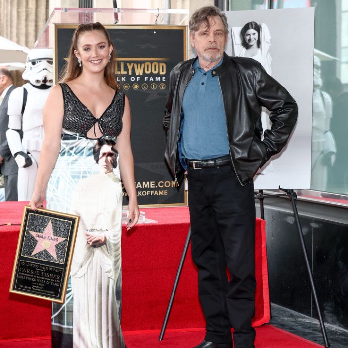 Billie Lourd y Mark Hamill