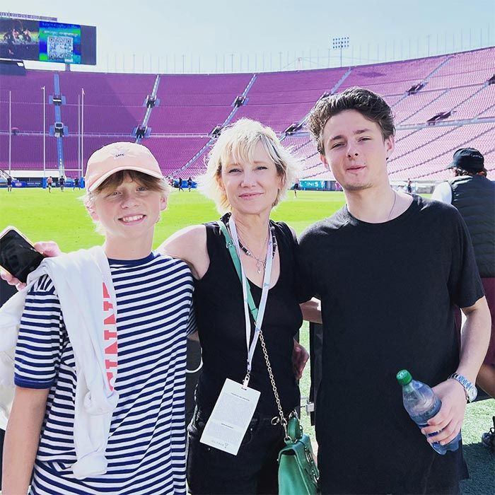 Anne Heche con sus hijos Homer y Atlas