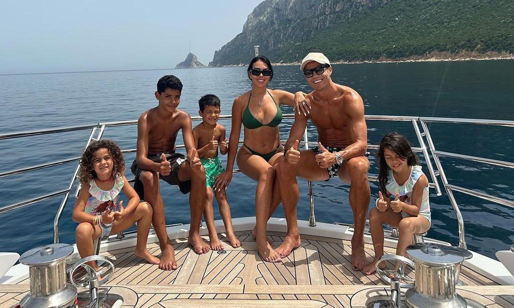 Georgina Rodríguez, Cristiano Ronaldo y sus hijos