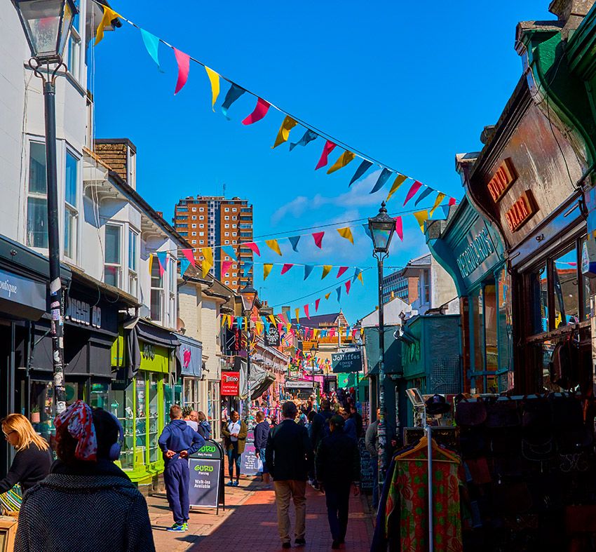 Barrio de North Laine de Brighton