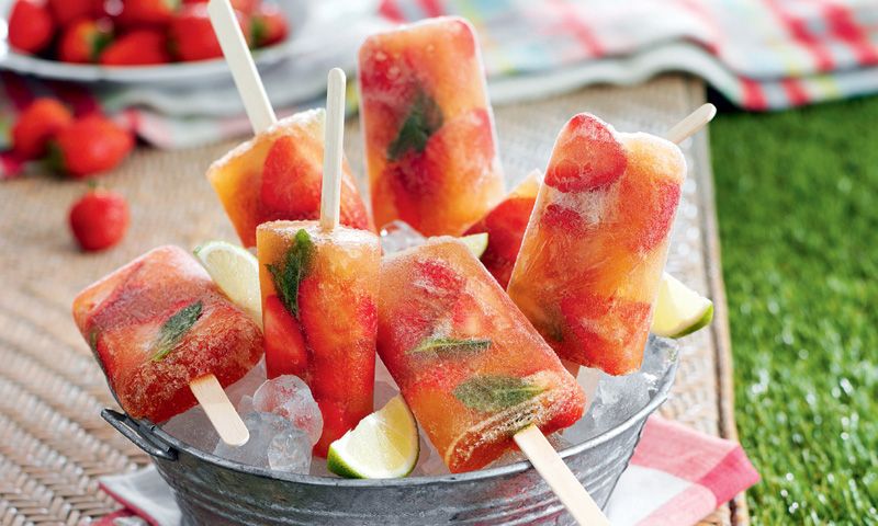 recetas polos hielo frutas fresa lima ok