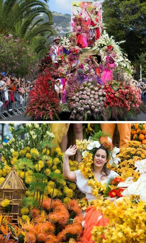 festival de flores de madeira en la ciudad de funchal